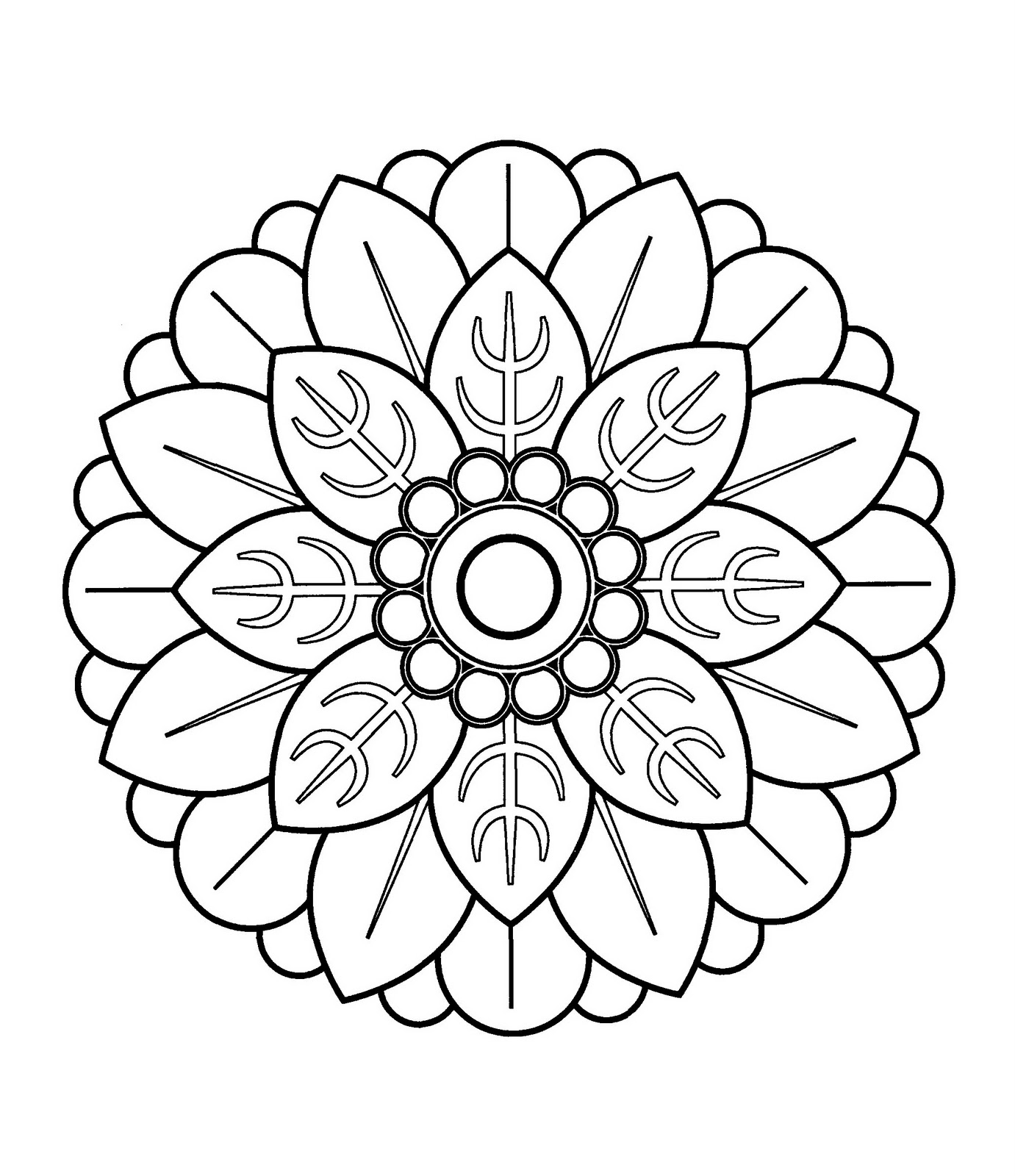 radial designs coloring pages - photo #21